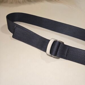 VTG Bison Designs Webbing Belt Utility Cinch Buckle Mens XL Navy Blue OSFA Nylon
